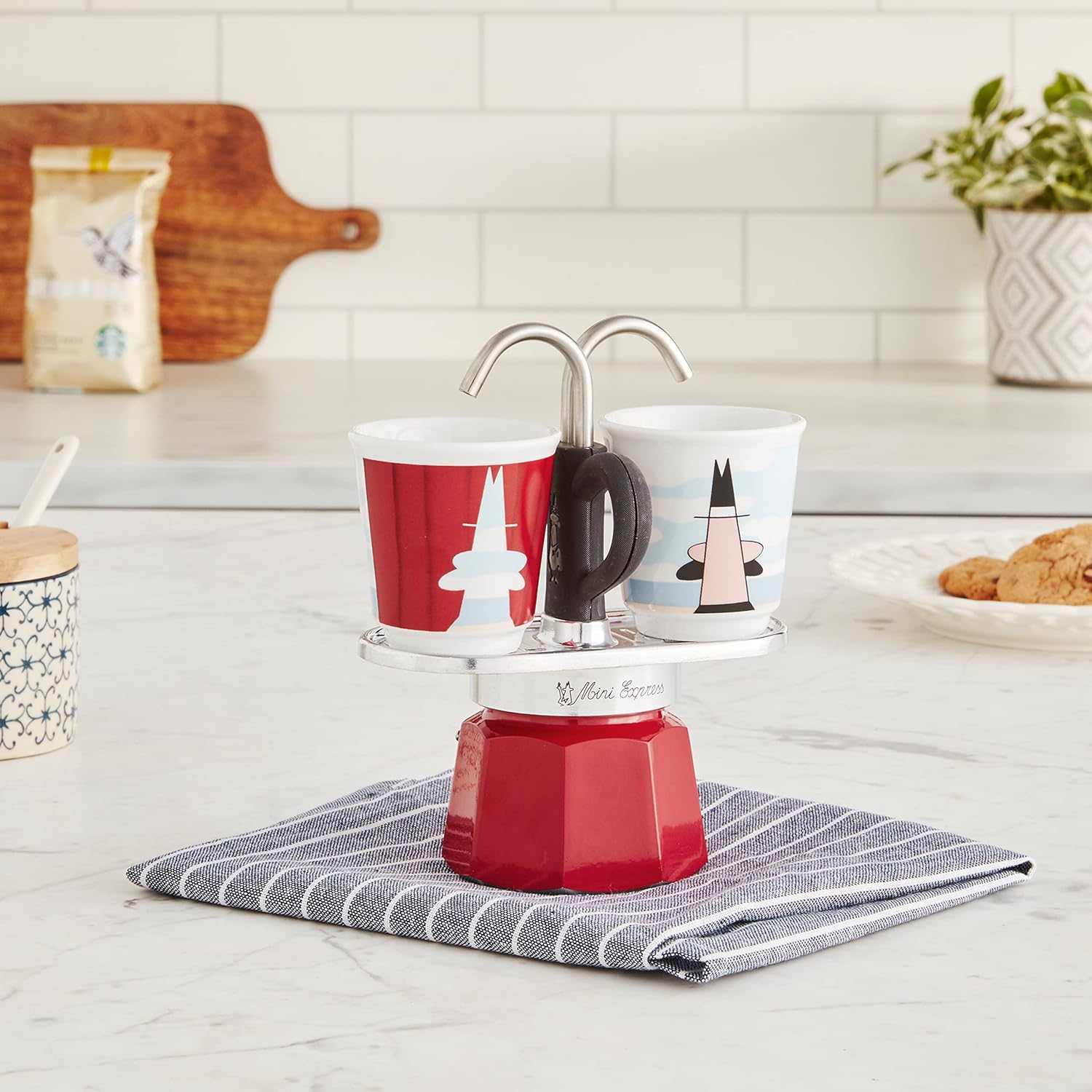 Red Aluminium Moka Set 2-Cup 2.8 Oz C51877