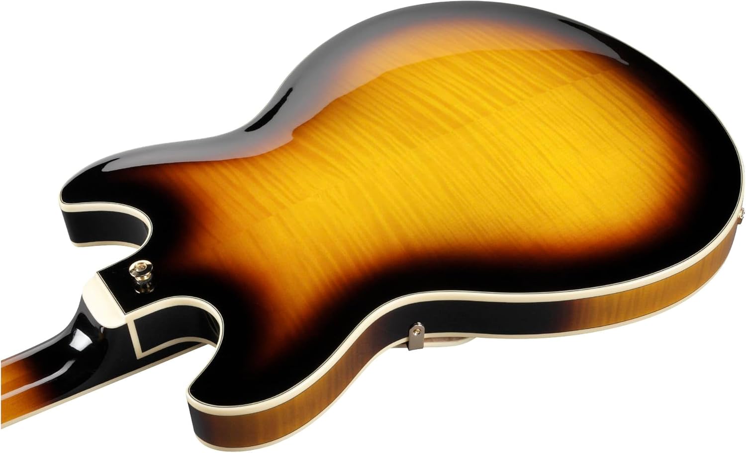 Antique Yellow Sunburst Semi-Hollow Electric Guitar X94238