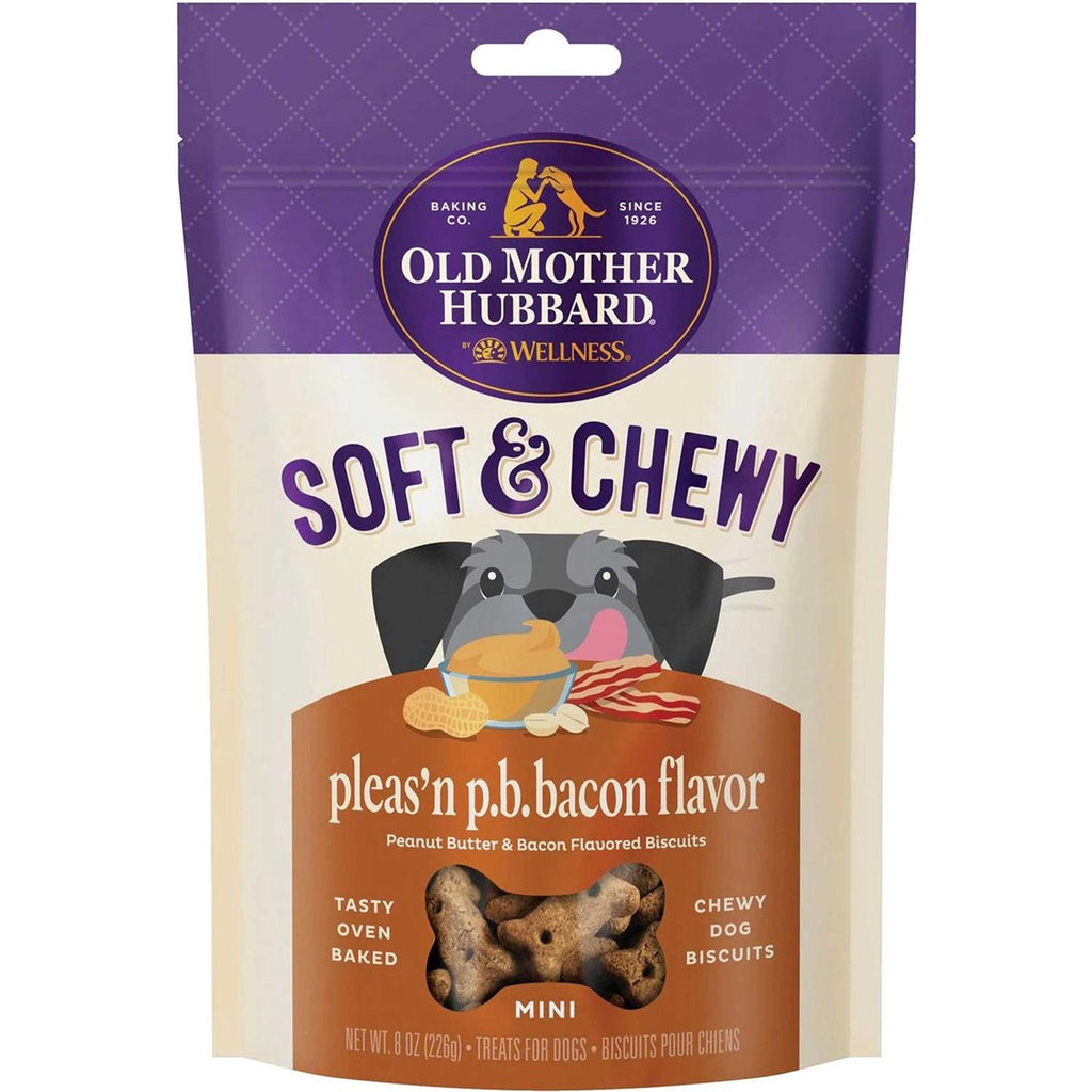 Soft & Tasty Peanut Butter & Bacon Biscuits Baked Dog Treats Mini N63582