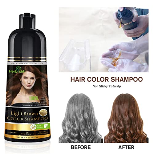Dark Brown 500 Ml Hair Color Shampoo Y921