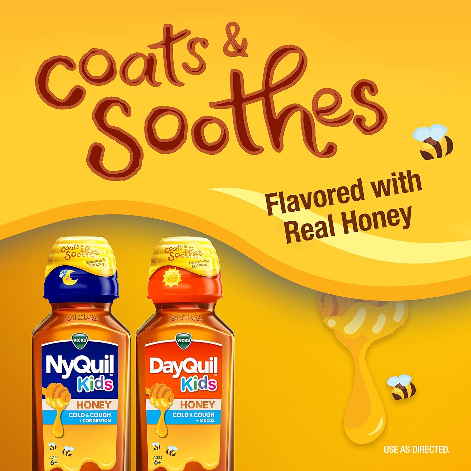 Honey Cold & Cough + Congestion Relief Co-Pack, 2-8 OZ Bottles G29665