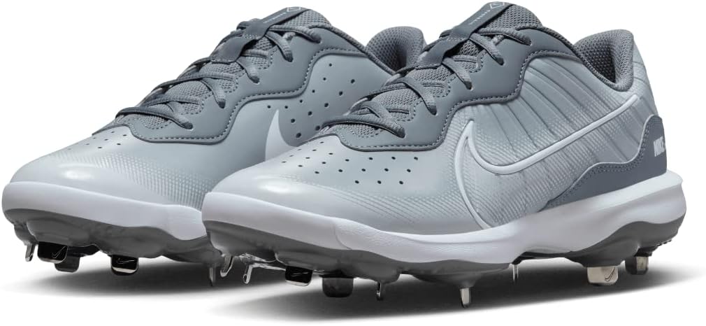 Gray Metal Baseball Cleats Size 12 Medium K906