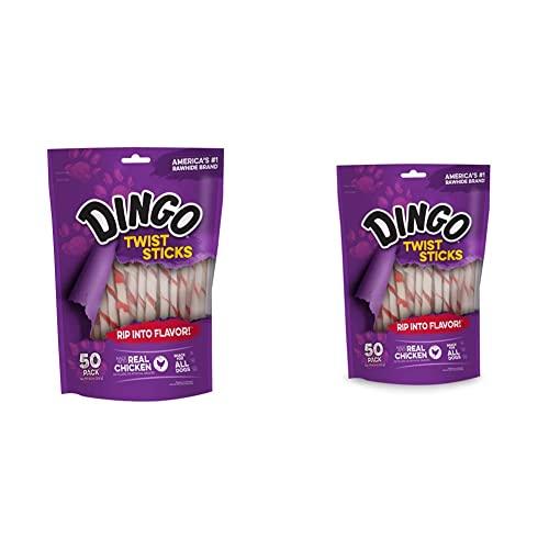 Twist Sticks 50 Count Rawhide For Dogs Made With Real Chicken C519861