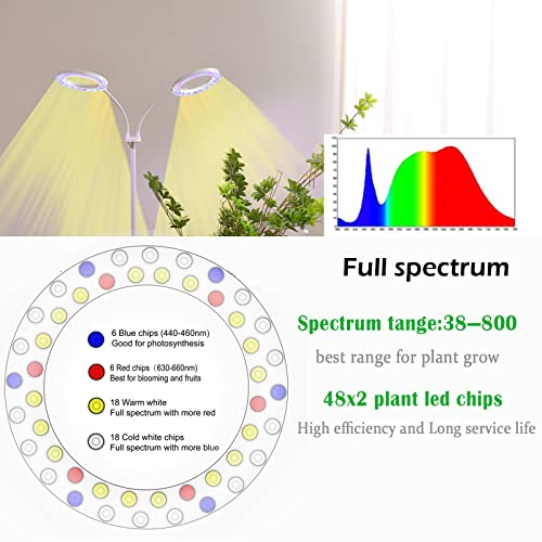 Full Spectrum LED Floor Plant Light with Timer R41929