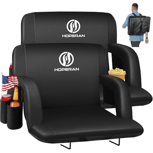 Half-fold Portable Bleacher Seat with Back Support and Cushion H189632