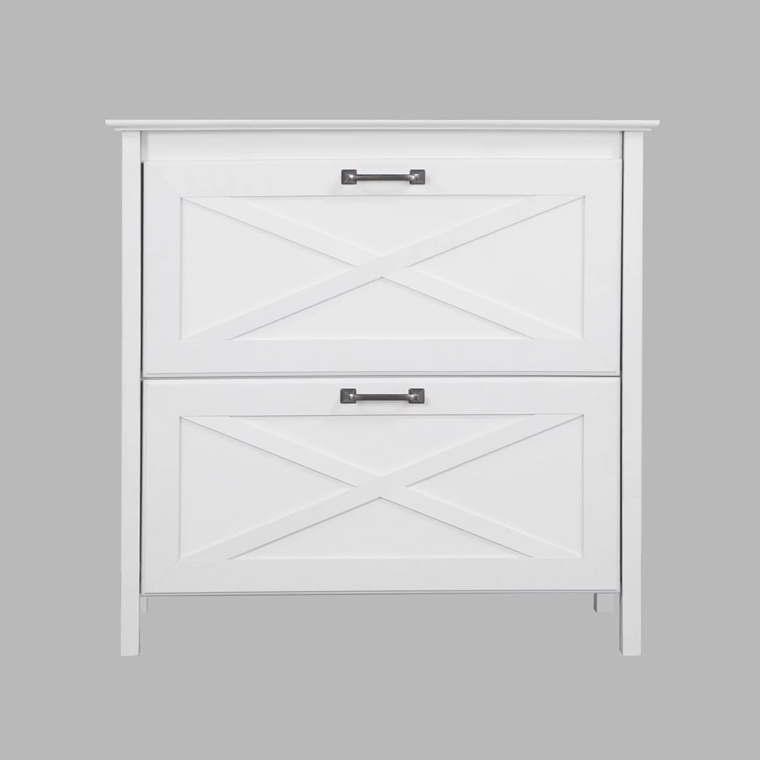 White 2-Drawer Wood File Cabinet L904