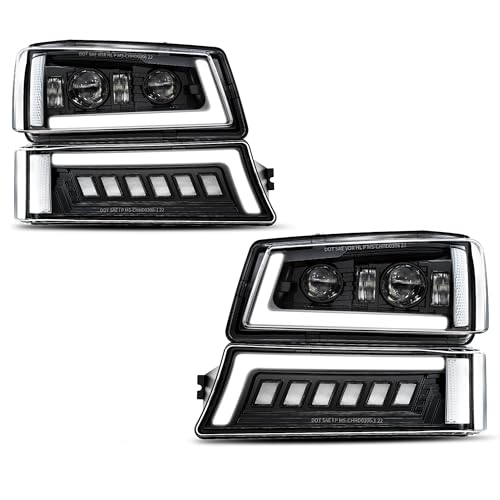 LED Headlights Assembly with DRL Turn Signal Hi/Low Sealed Beam M986496