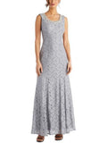 Lace Embellished Evening Dress Y151386