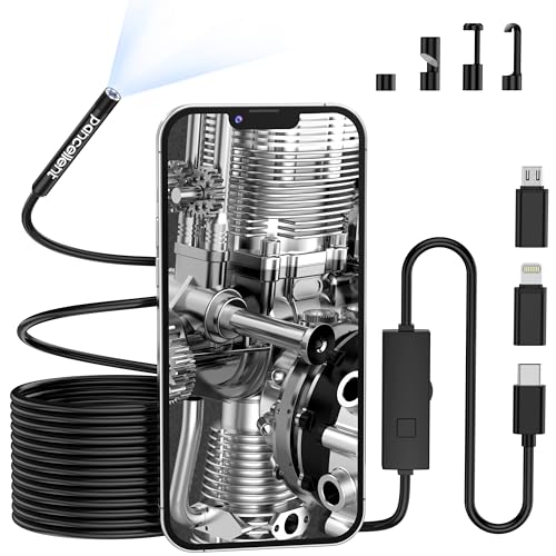 16.5 FT Snake Inspection Borescope Endoscope with 8 LED Lights V323