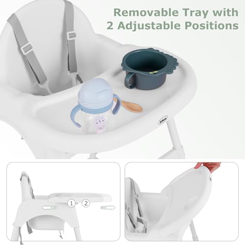 4 in 1 Baby High Chair with Removable Tray Adjustable Footrest D234465