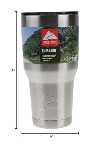 30-Ounce Double-Wall Vacuum-Sealed Stainless Steel Tumbler Z634063