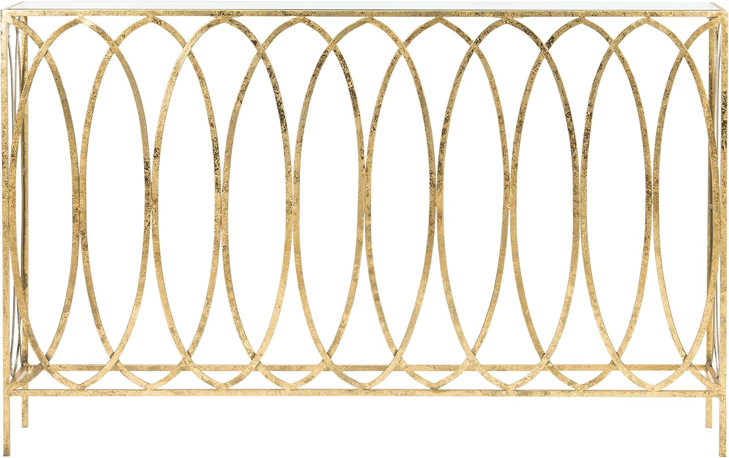 Gold Foil and Glass Console Table K21998