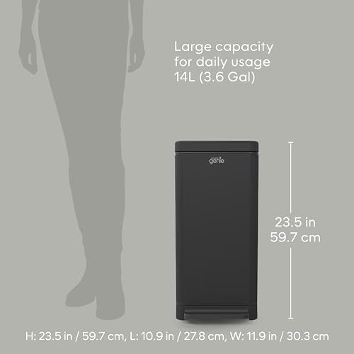 White Stainless-Steel Large Kitchen Compost Bin J7790
