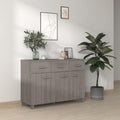 Light Gray Solid Wood Pine Sideboard with Sliding Drawers N61743
