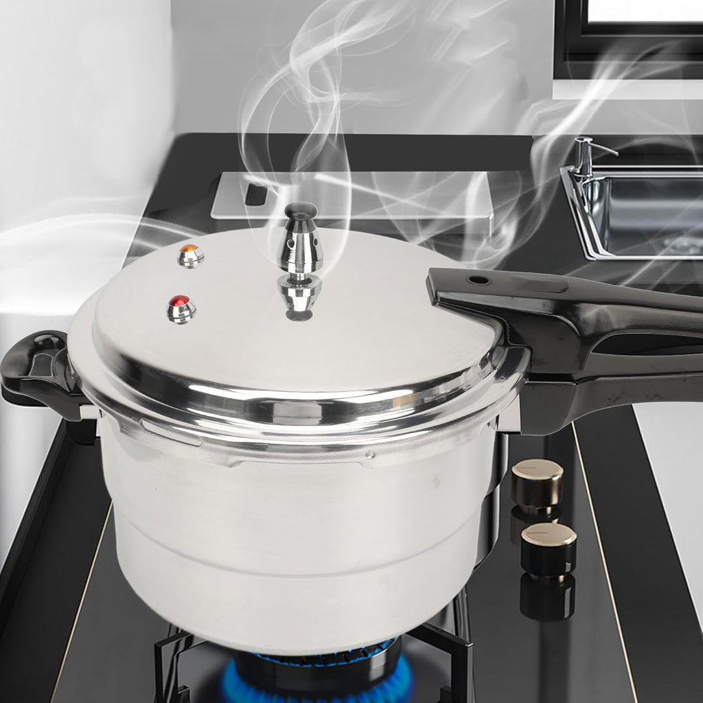 Stainless Steel Pressure Cooker with Safety Valves and Steaming Plate W5393