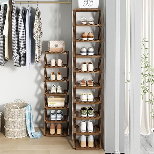 Walnut Color 2 Layer Shoe Rack Organizer V259