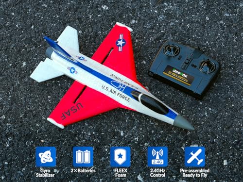 F16 Falcon Fighter Jet RC Plane with LED Lights, 2 Channel, 2 Batteries X3017