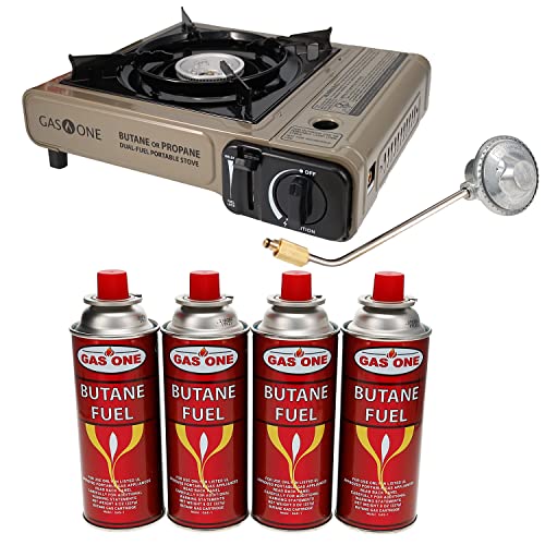 Portable Dual Fuel Propane Butane Stove with Carrying Case O665