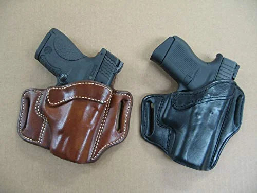 2 Slot Molded Pancake Belt Holster Black RH K3794