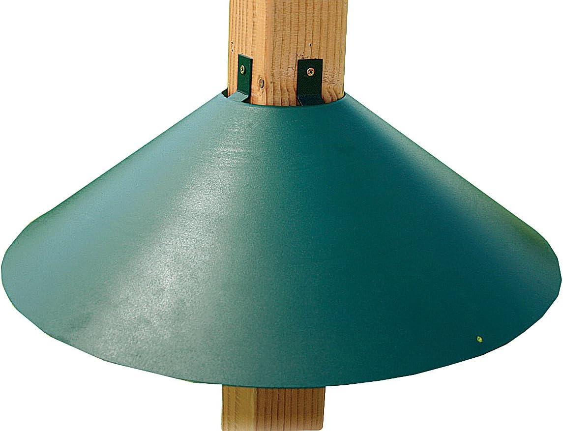 Green Metal Wrap Around Bird Feeder Squirrel Baffle Guard C9102