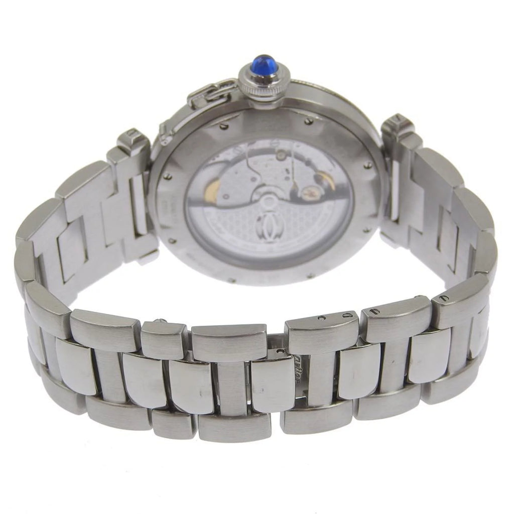 Pre-Owned stainless steel automatic winding white dial men's watch V7613