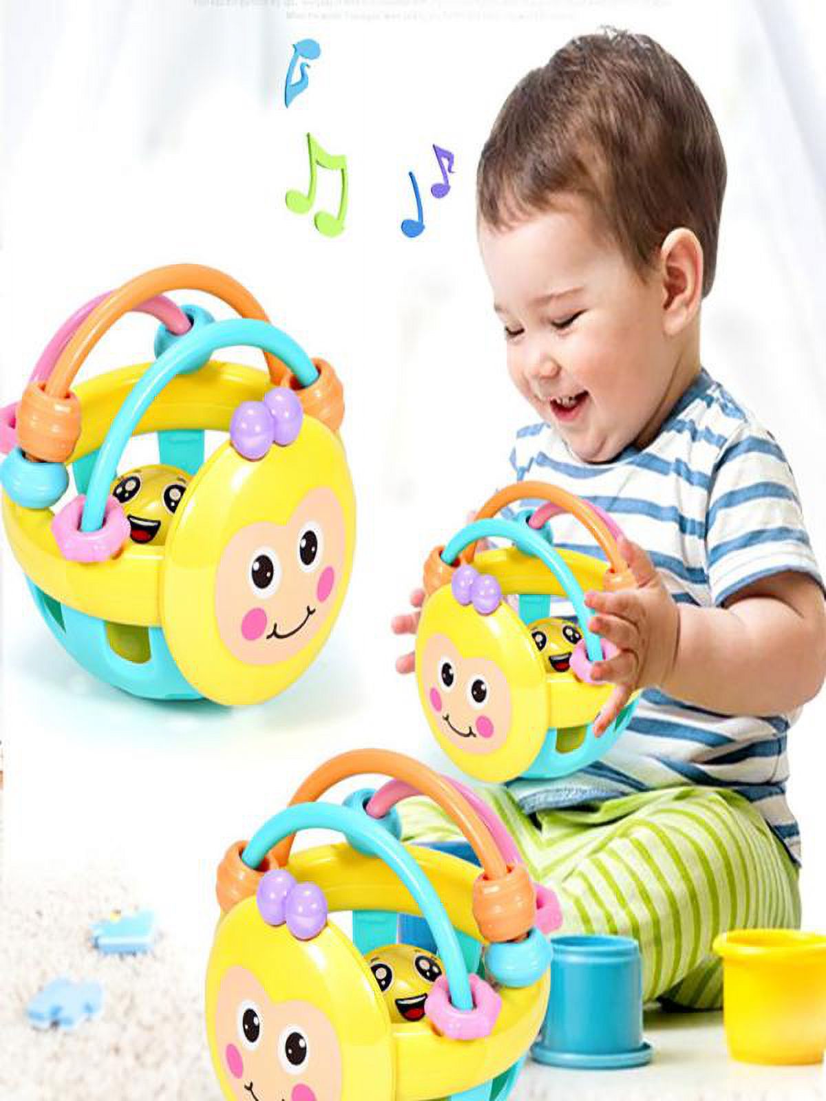 Baby Hand Bell Rattles Ball Toys, Activity Ball Infant Toys, Shaker, Grab Rattle J136