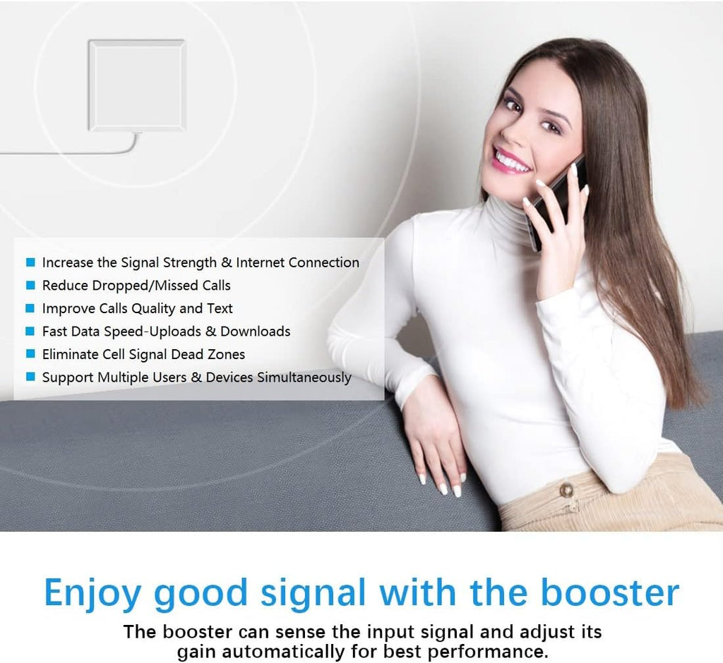 Cell Phone Signal Booster for Home GSM 3G 4G LTE 5G Up to 4000 sq.ft O858904