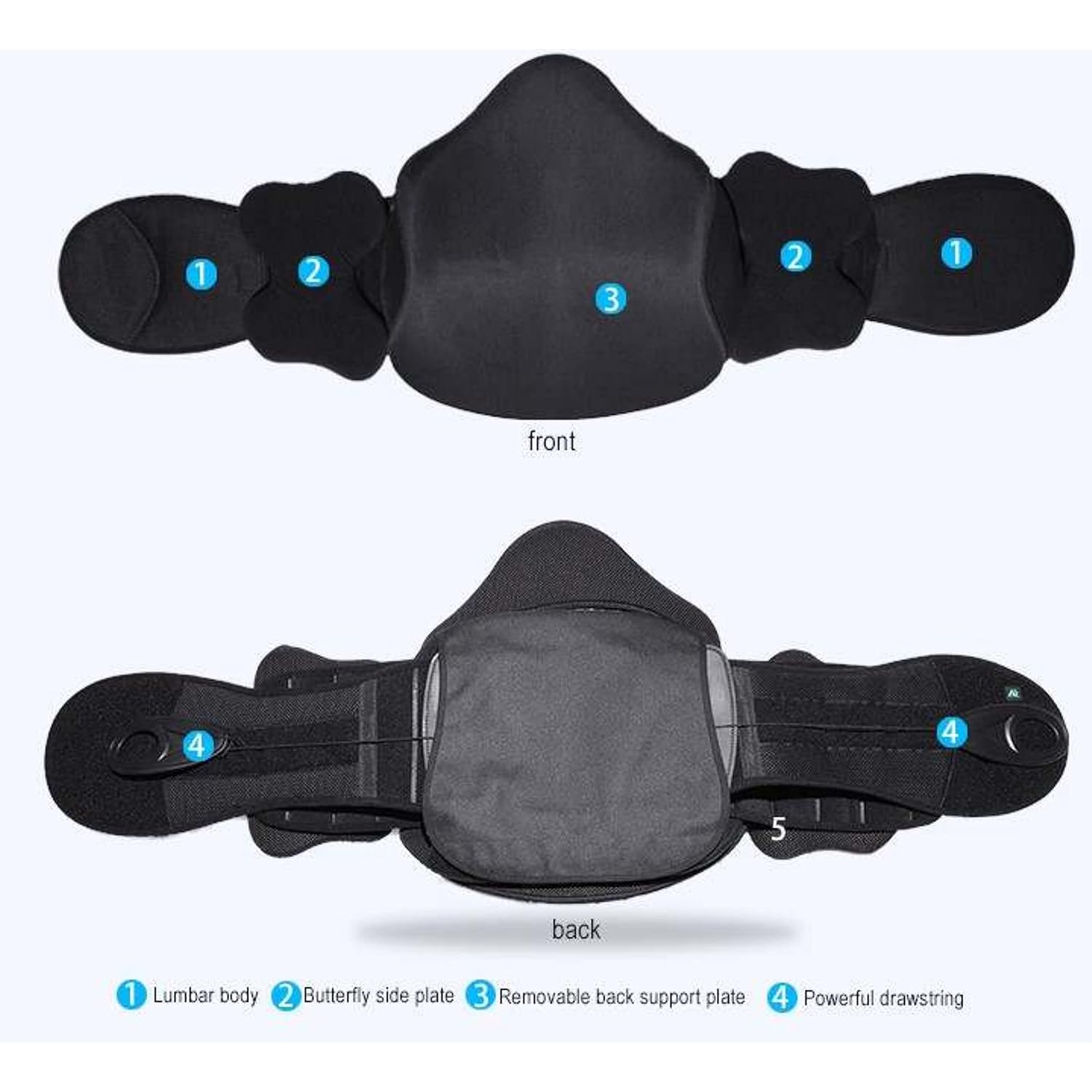 Medical Grade Lumbar Support Back Brace W3916