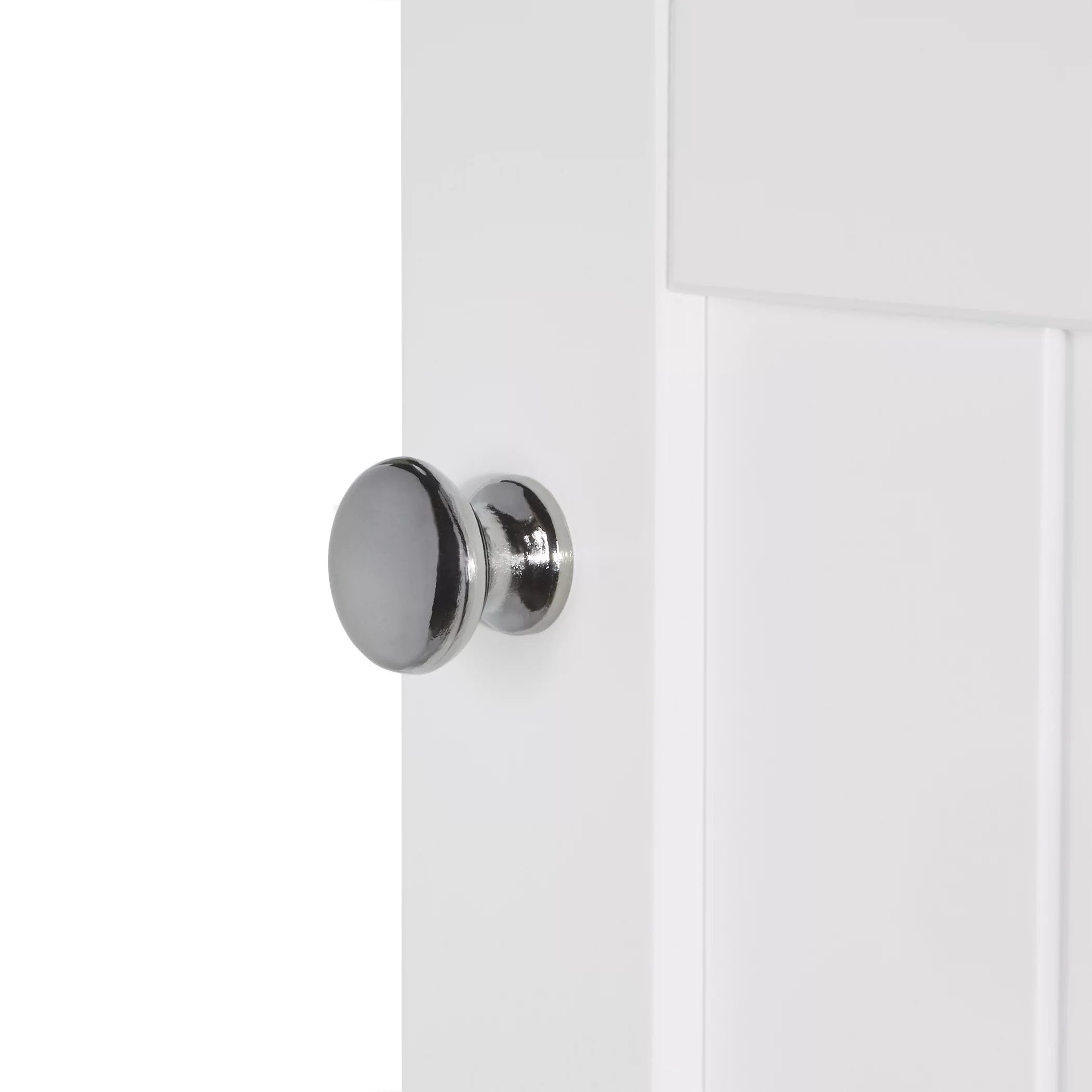 White Tall Linen Storage Cabinet with Drawer F222