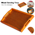 Wooden Serving Tray with Handles (Brown, Rectangle) R5080