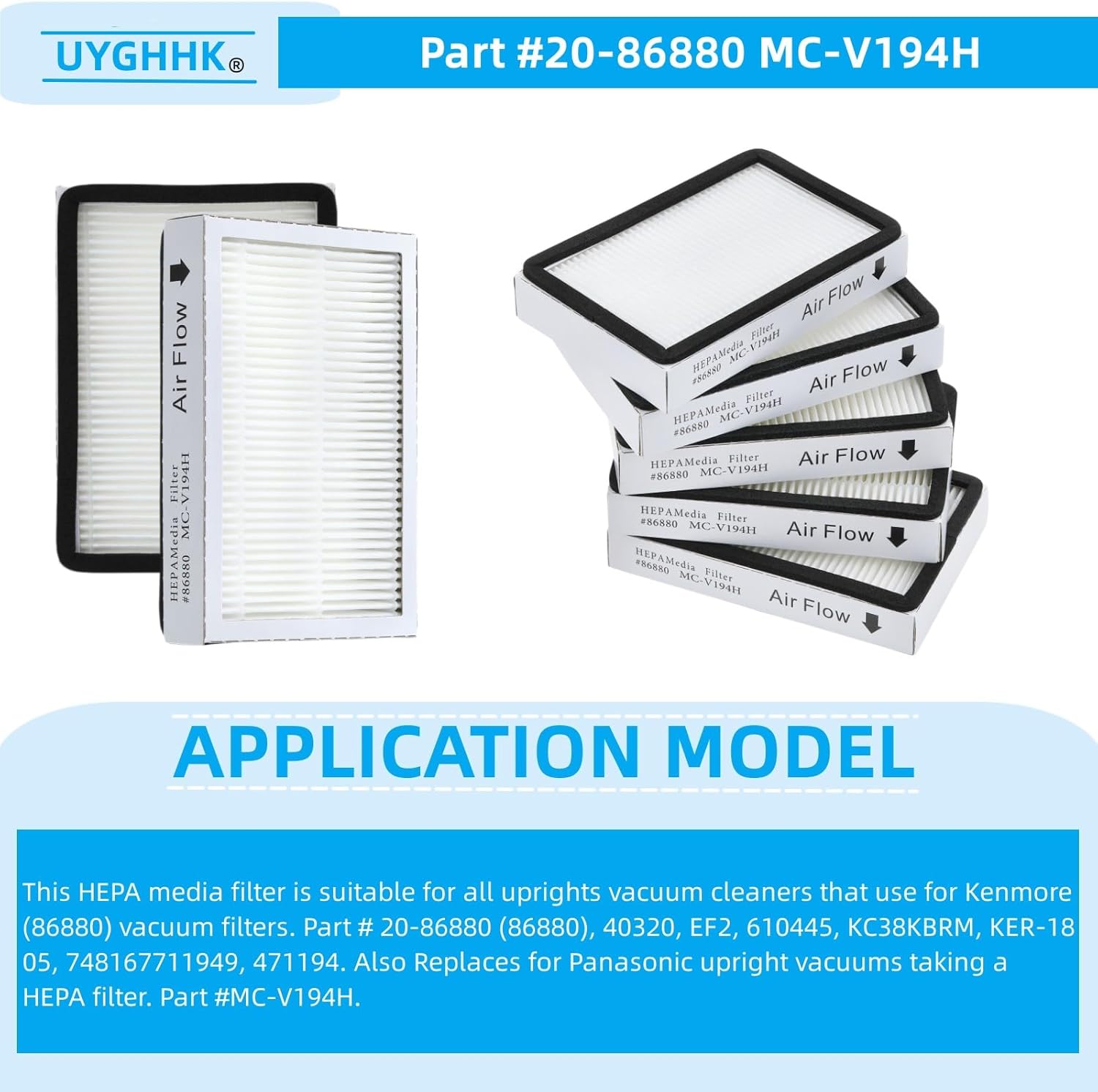 HEPA Media Filter Replacement (Pack of 5) R3053