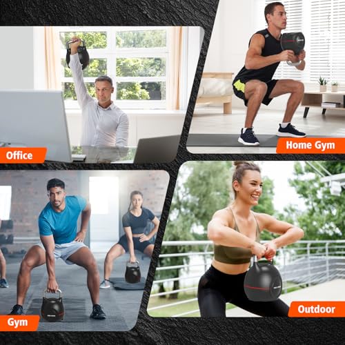 7-in-1 Adjustable Kettlebell, 5-44 LBS Adjustable Weights H2626