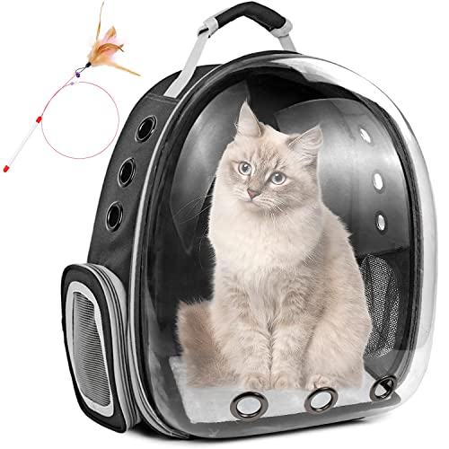 Black Expandable Cat Carrier Backpack D727