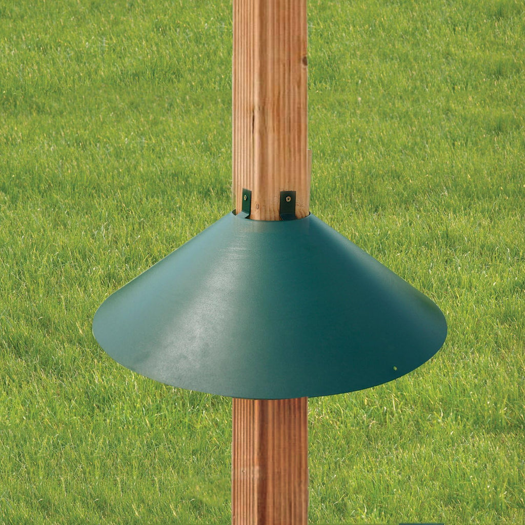 Green Metal Wrap Around Bird Feeder Squirrel Baffle Guard C9102