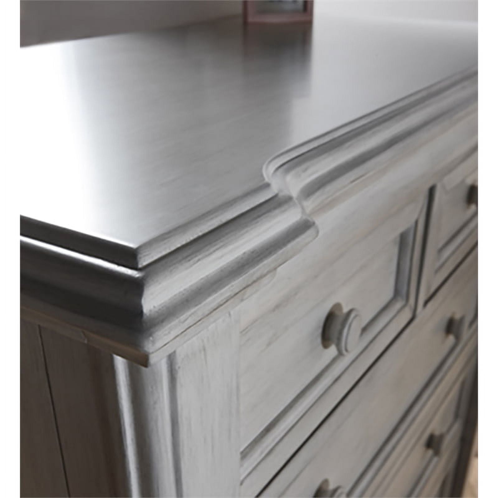 3-Piece Set with Panel Crib and Double Dresser and 5-Drawer Dresser E3002