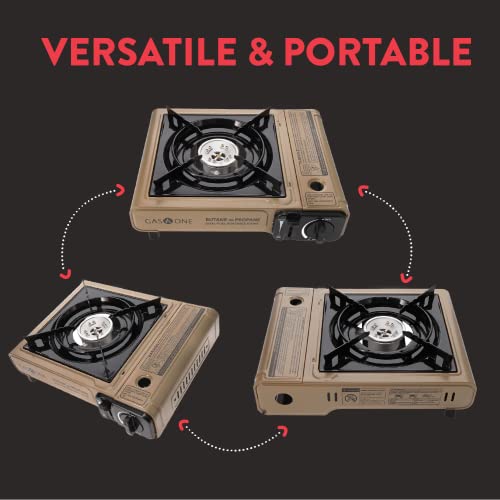 Portable Dual Fuel Propane Butane Stove with Carrying Case O665