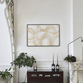36" Gold Metal Wall Art with Black Frame G20572