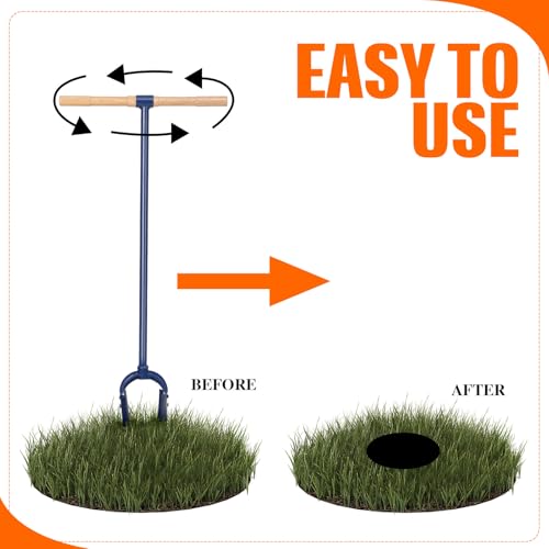 6"x 46" Adjustable Industrial Hand Auger Post Hole Digger with Non-Slip Hardwood T Handle N79897