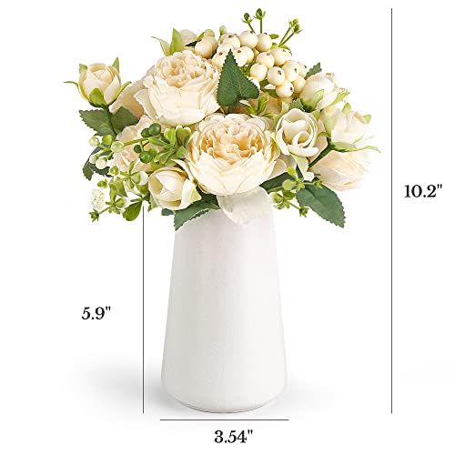 Small Artificial Flowers in Ceramic Vase Silk Flower Arrangements X9867
