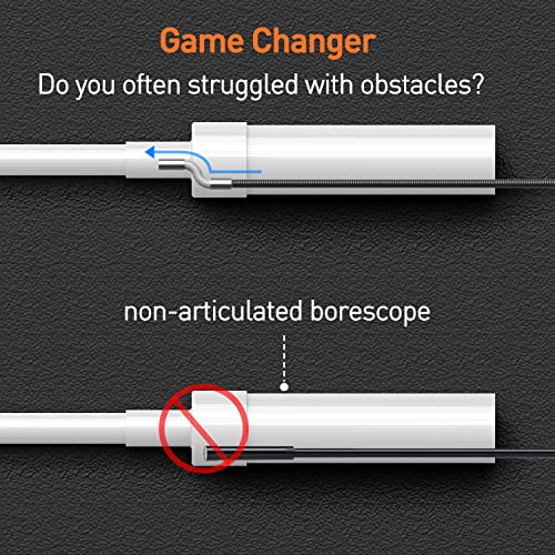 10FT Articulating Borescope Inspection Camera with Two-Way Steering J9118