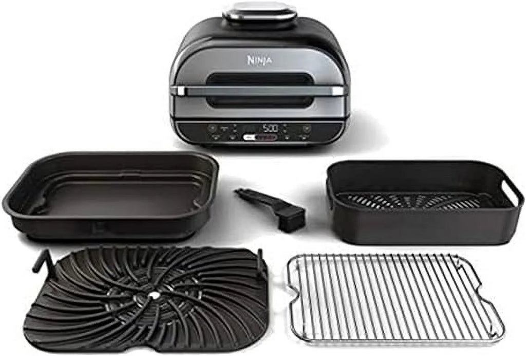 Open Box Ninja Foodi Smart XL 5-in-1 Indoor Grill with 4-Quart Air Fryer - Black Q966673