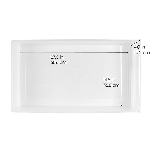 17 Qt Plastic 4-Pack Stackable Drawer Storage Organizer, White I53312
