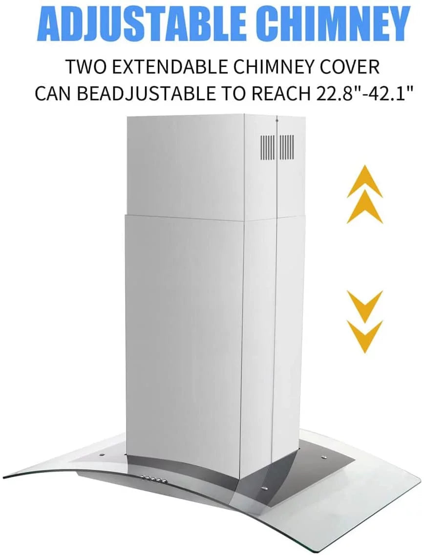 36 inch Kitchen Range Hood with Aluminum Filter Tempered Glass M73741