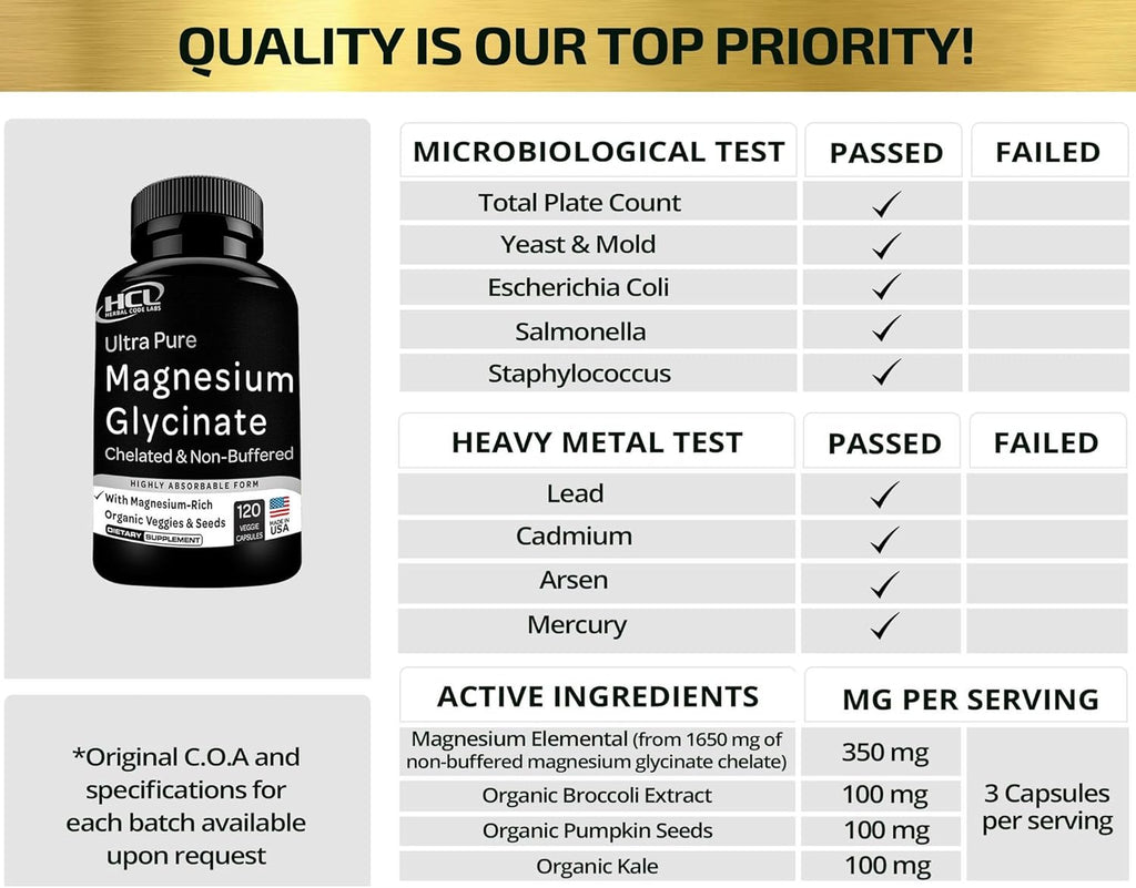 Magnesium Glycinate Capsules 350mg U26008