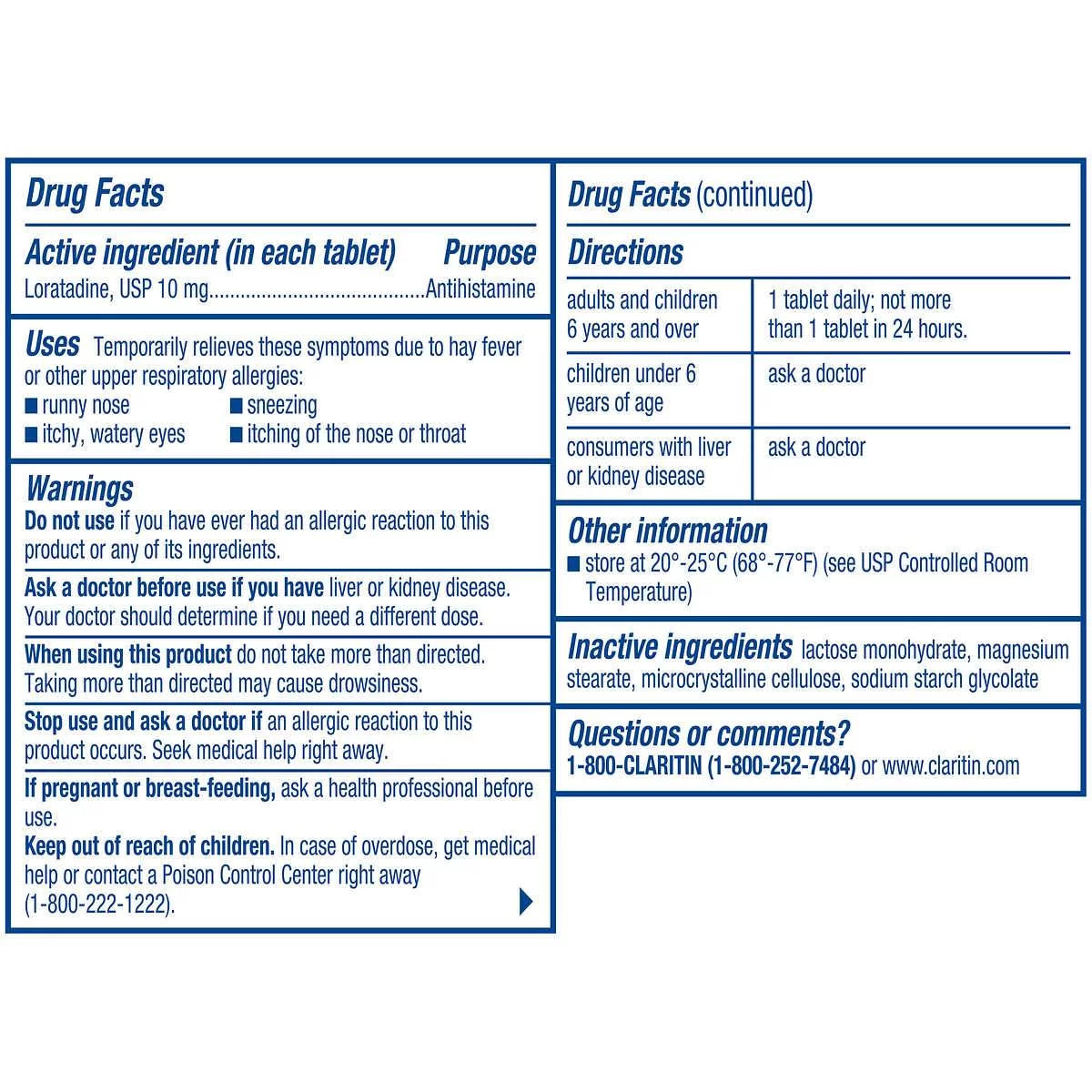10mg Non-Drowsy 24 Hour 115 Tablets T104