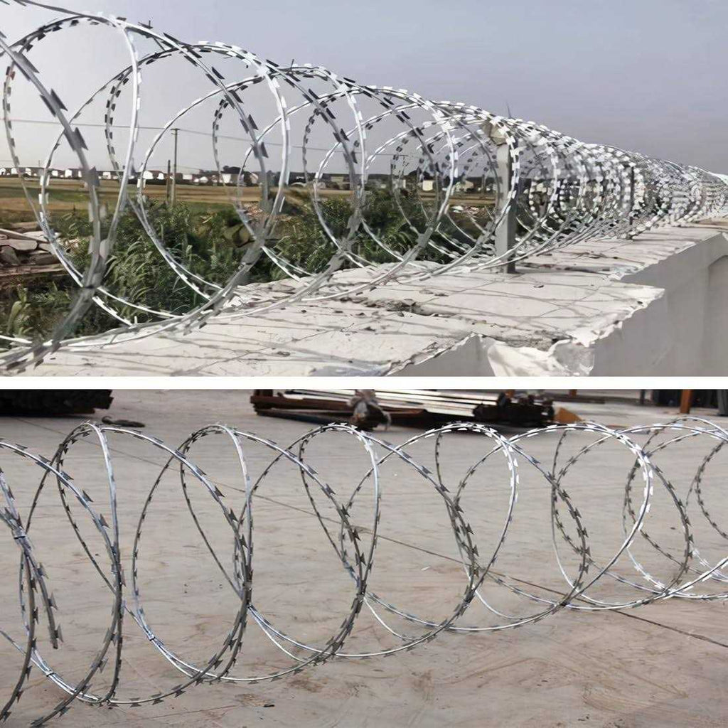 Galvanized Barbed Wire Razor Ribbon, 98 Feet per Roll U801
