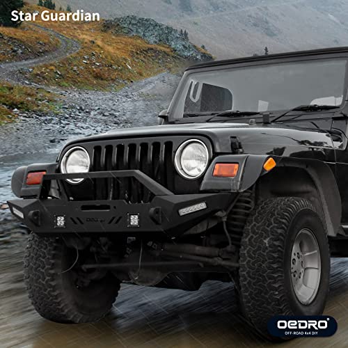 Front Bumper with Winch Plate Mounting & LED Lights & D-Rings O20987
