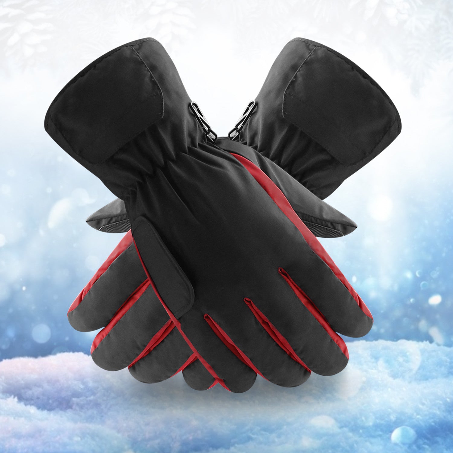 Red Heated Winter Gloves T994