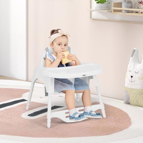 4 in 1 Baby High Chair with Removable Tray Adjustable Footrest D234465