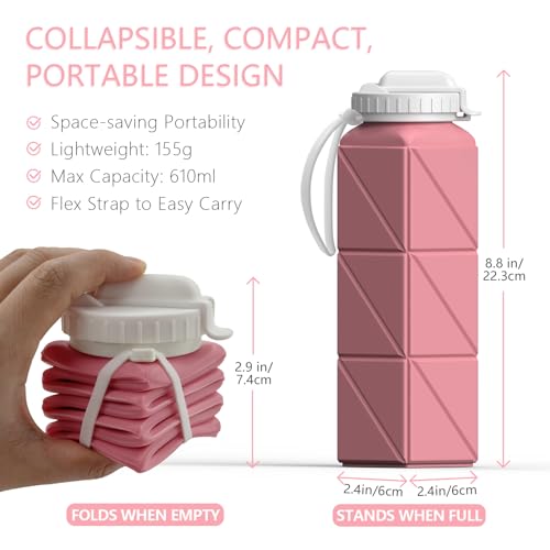 Collapsible Silicone Water Bottle 610ml T66568